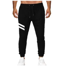 Модные Повседневные спортивные штаны для занятий спортом на открытом воздухе, длинные штаны с принтом на завязках, Осенние эластичные штаны для бега, мужские брюки