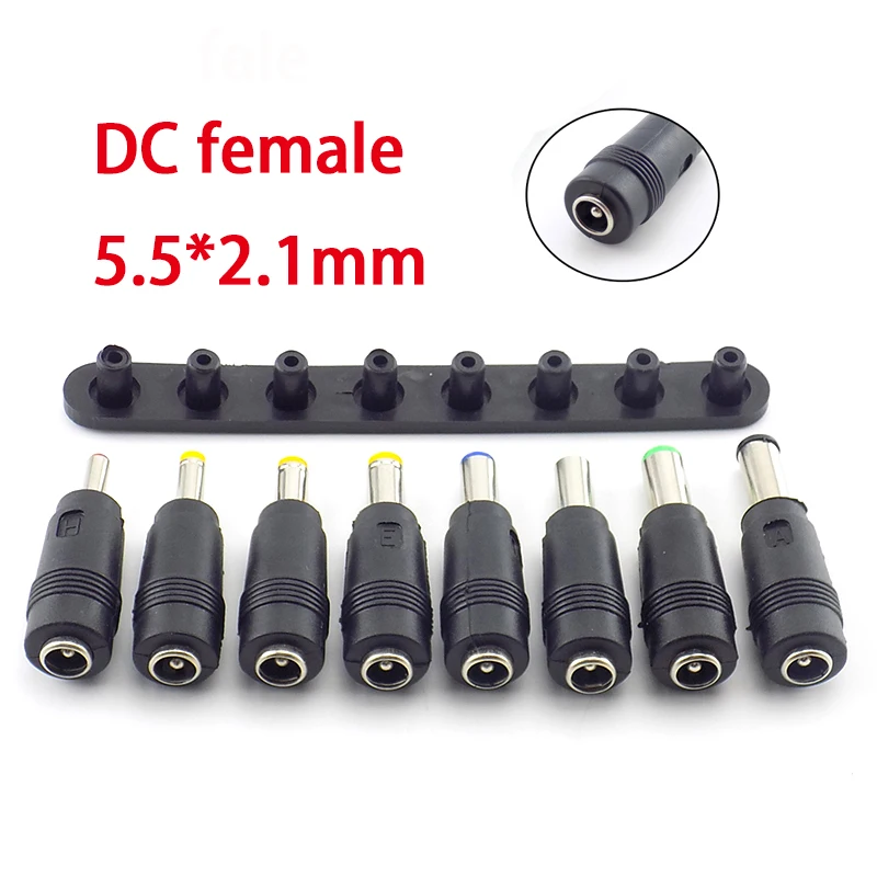 Dc Charging Cable DC Charging Power Cord USB To 5521 Multifunctional DC Plug Male 8-in-1 Charging Cable 5.5*2.1mm Connector 5V Charger Power Cable