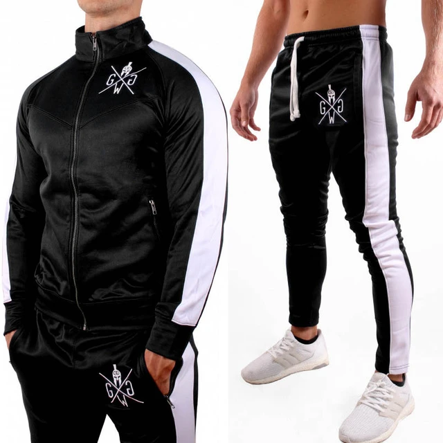 US $30.99 Sport Clothing Set Men Running Jogging Suits Male Gyms Fitness Body building Sportwear Mens Hoodie
