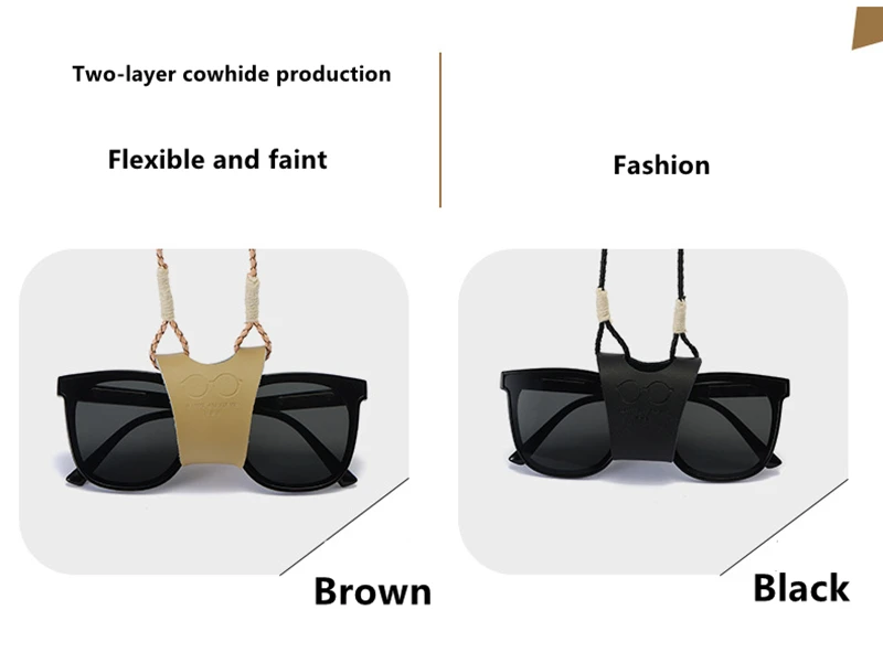 Подвесной зажим для шеи чехлы для очков Модные женские мужские портативный чехол из искусственной кожи Солнцезащитная коробка для очков Солнцезащитные очки милый защитный чехол