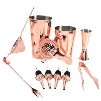 

Premium Cocktail Shaker Bar Tools Set(11 Pcs)Stainless Steel Bartender Kit, with All Bar Accessories, Cocktail Strainer