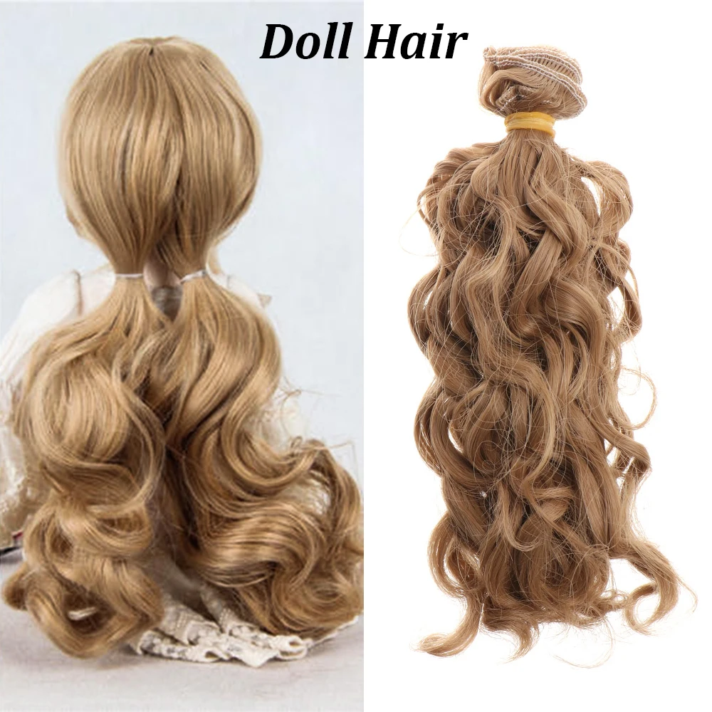 15*100cm 1/6 1/4 1/3 Fashion Mini Tresses High-Temperature Screw Periwig Curly Wigs DIY Doll Hair Toy Toupee Kids Gifts toy wigs doll wigs doll accessories