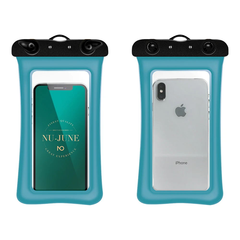 

Nu-June Airbag Floating Swimming Bag Waterproof Touchscreen Phone Bag Underwater Pouch Cell Phone Case For Swim Diving Beach