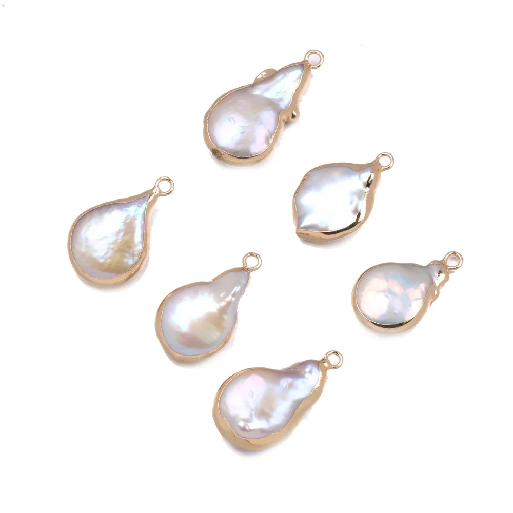 

2019 New Natural Freshwater Pearl Pendants Shape Charms Pendants For Jewelry Making DIY Accessories Fit Necklaces Size 14x27mm