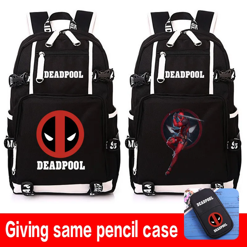 

Deadpool Superheros Backpack Men Travel Shoulder Bag Bookbag Teens Student School Bags Laptop Bags for Girl Boy 2020