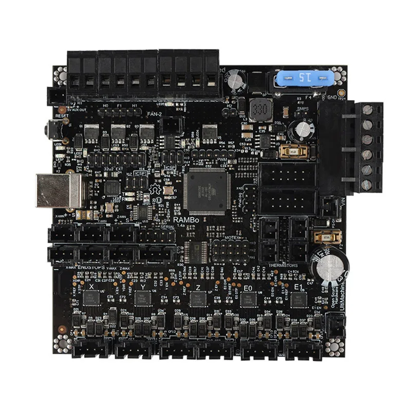 

RAMBo V1.4 Motherboard Stepper Drivers Integrated PCB for Lulzbot Taz6 3D Printer NK-Shopping