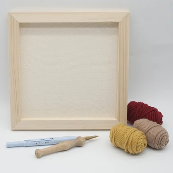 

The New Rectangular Retro Cloth With Wooden Frame Embroidery Stretch Cross Stitch Embroidery Wreath Bracket