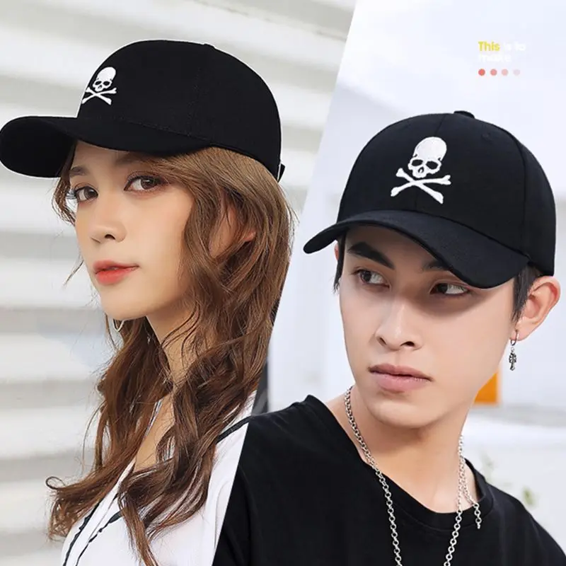 Унисекс пары Harajuku Crossbone скелет череп вышивка бейсбольная кепка хип хоп спортивная регулируемая бейсболка с козырьком Кепка водителя грузовика
