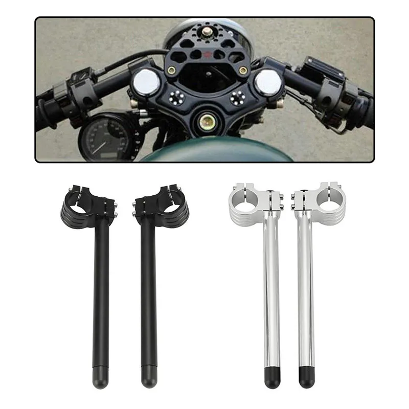 Универсальный Регулируемый мотоцикл часть ручной бар клип вырезной станок с ЧПУ резка спортивный автомобиль уличная машина ремонт алюминиевая рукоятка из сплава 41 мм