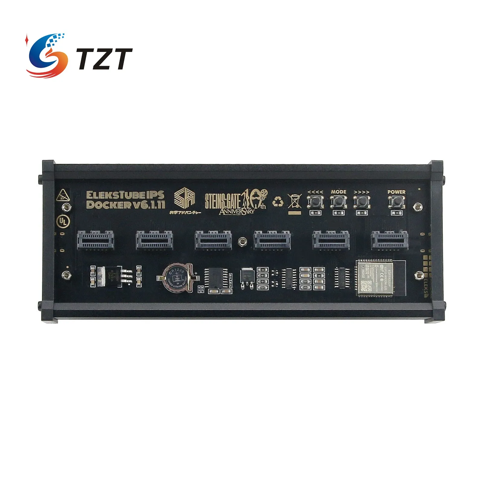 TZT EleksTube IPS RGB Nixie Tube Clock Glow Tube Clock Customized Dial Styles Creative Decor Gifts