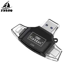 Адаптер FDBRO microSD SD кардридер microsd кардридер SDHC SDXC TF usb c карта памяти OTG duo RS MMC Adaptador для iphone