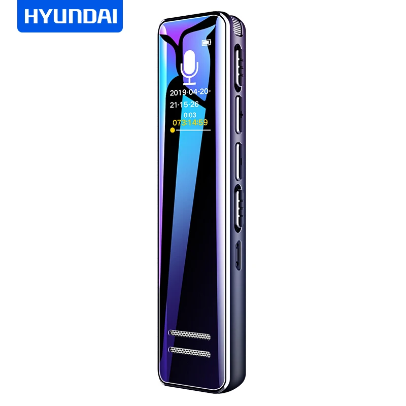 Hyundai K609 8G профессиональный цифровой аудио USB диктофон голосовой активации Диктофон мини Запись Многоязычный MP3 плеер - Цвет: Blue