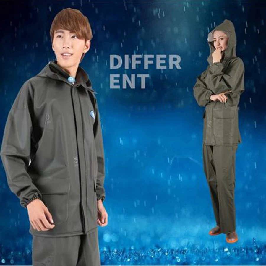 

Mens Adults Raincoat Motorcycle Rain Suit Jacket Cover impermeable Raincoat Capa De Chuva Moto Suit Rain Gear LZG233