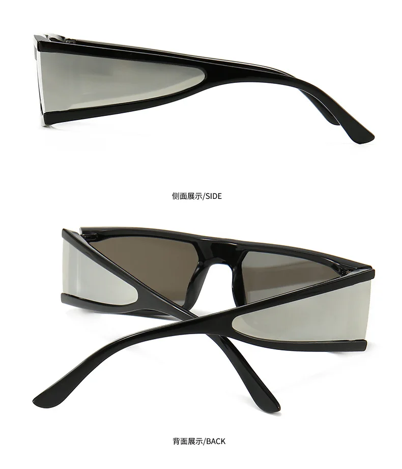 Side Mirror Brand Design Luxury Small Frame Sunglasses Kim Women Fashion Square Sun Glasses Shades UV400 Vintage Zonnebril big sunglasses