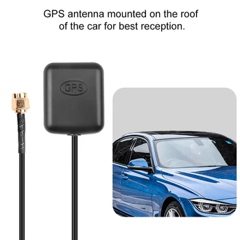 

3M SMA Car GPS Aerial Navigation Positioner Antenna Auto Locator Signal Amplifier Receiver 1575.42MHz Black 5V for most Cars