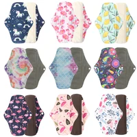 Ohbabyka Dropshipping Panty Liner Cloth Menstrual Pad Mama Sanitary Reusable Soft Washable Charcoal Period Napkins 1