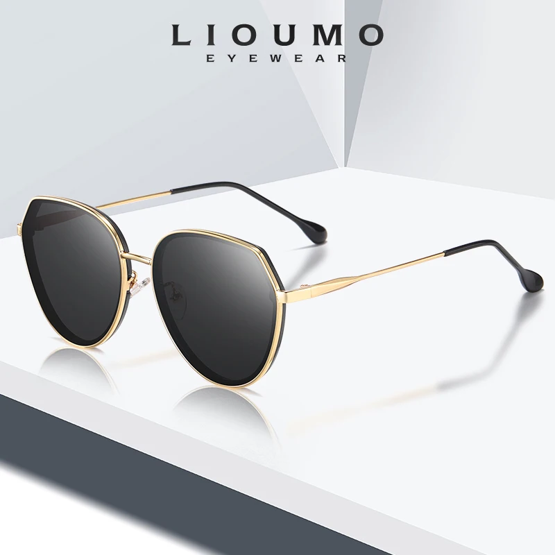 Купить брендовые круглые солнцезащитные очки lioumo для женщин 2020