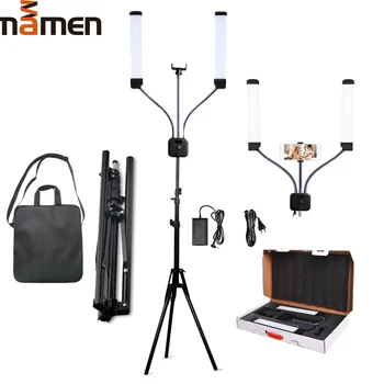 

MAMEN Multimedia Extreme Selfie Ring Light LED Dimmable Photography Lighting Video Studio Phone Camera For Youtube Live Stream