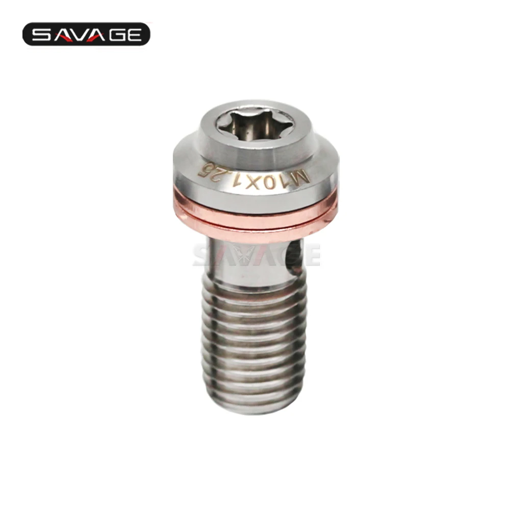 S  Motorcycle Universal stainless Banjo Bolt  FrontRear Brake Master Cylinder Screw M10X1.25 (12)