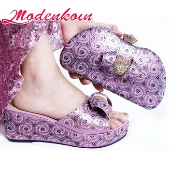 

hot selling Italian Women Shoe and Bag Set African Matching Shoes and Bags Italian In Women Party Shoes