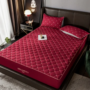 

Bed Linen Home Thickened Elastic Fitted Sheet Winter Warm Mattress Cover Luxury Double King Queen Size 150x200 180x200