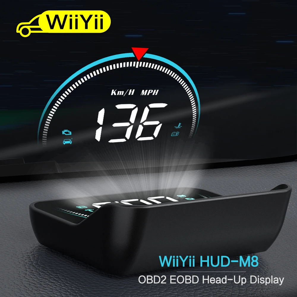 Auto HUD Head Up Display OBD2 Over Speed Warning Speedometer System Projector