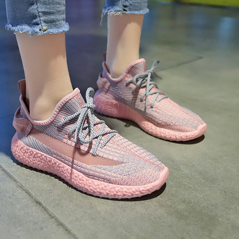 

2019 Summer New Style Korean-style Versatile Sports Daddy Shoes Breathable Fly Woven Casual Jelly Shining Students WOMEN'S Shoes