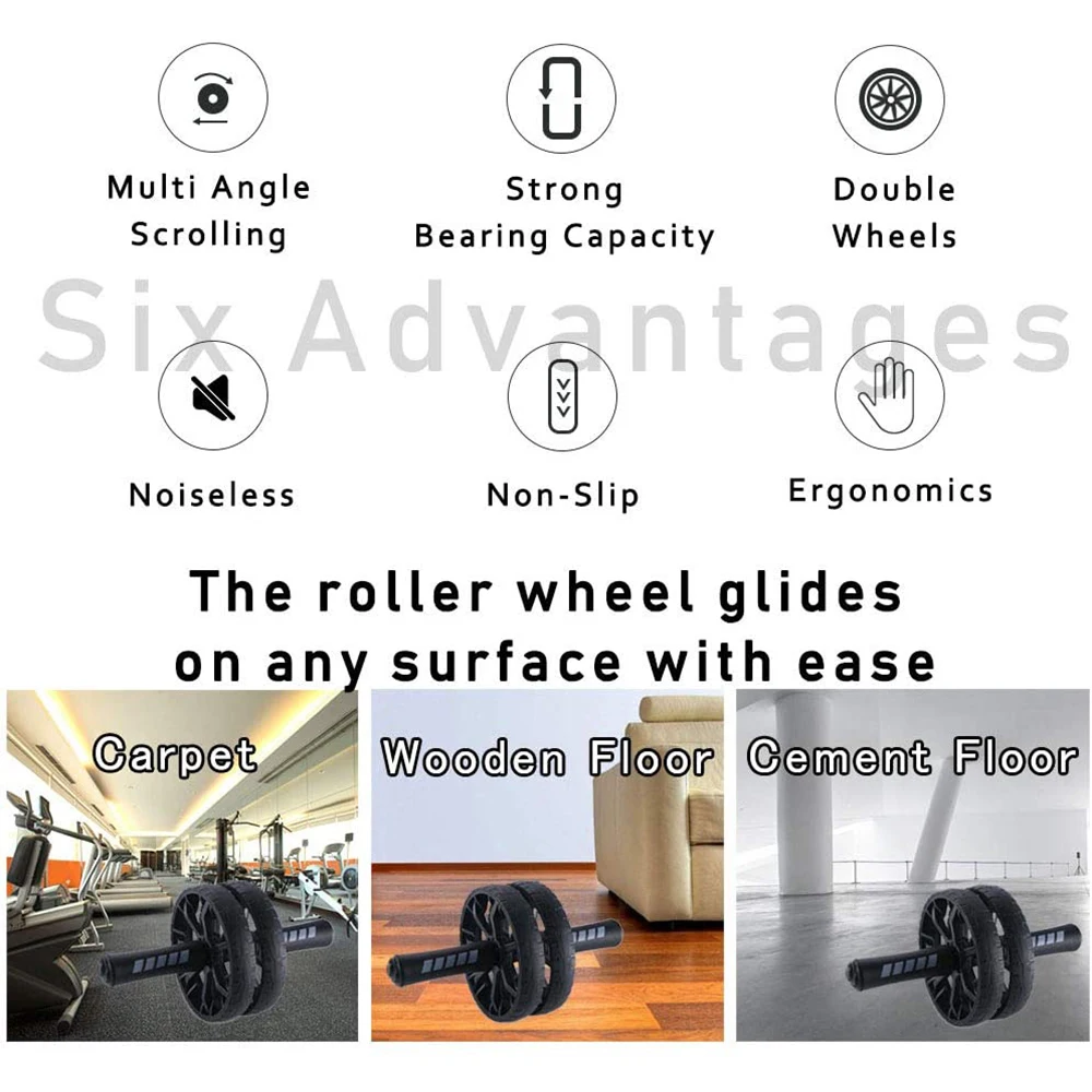 Appareils Abdominaux,Roues abdominales de Fitness avec tapis ...