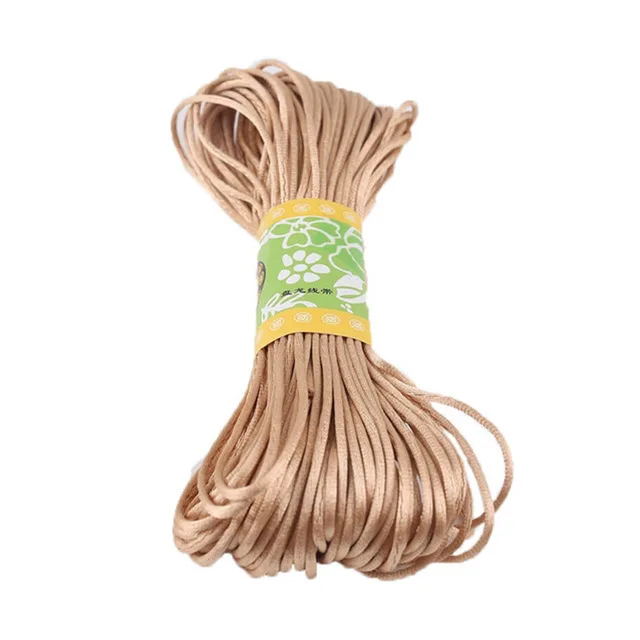 1pc 1mm 80m Satin Silk Rope Nylon Cord Colorful Baby Teether Accessories Teething Necklace Rattail Cord DIY Tool Toys Baby 1PcsGold20M