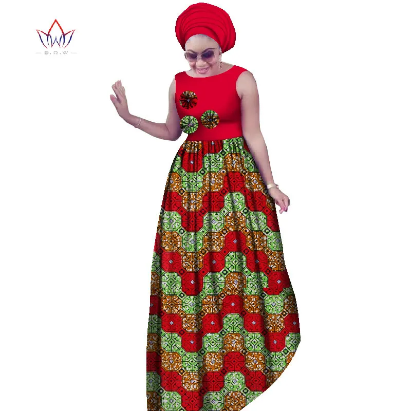 BRW африканские платья размера плюс для женщин Dashiki Afrian стиль без рукавов