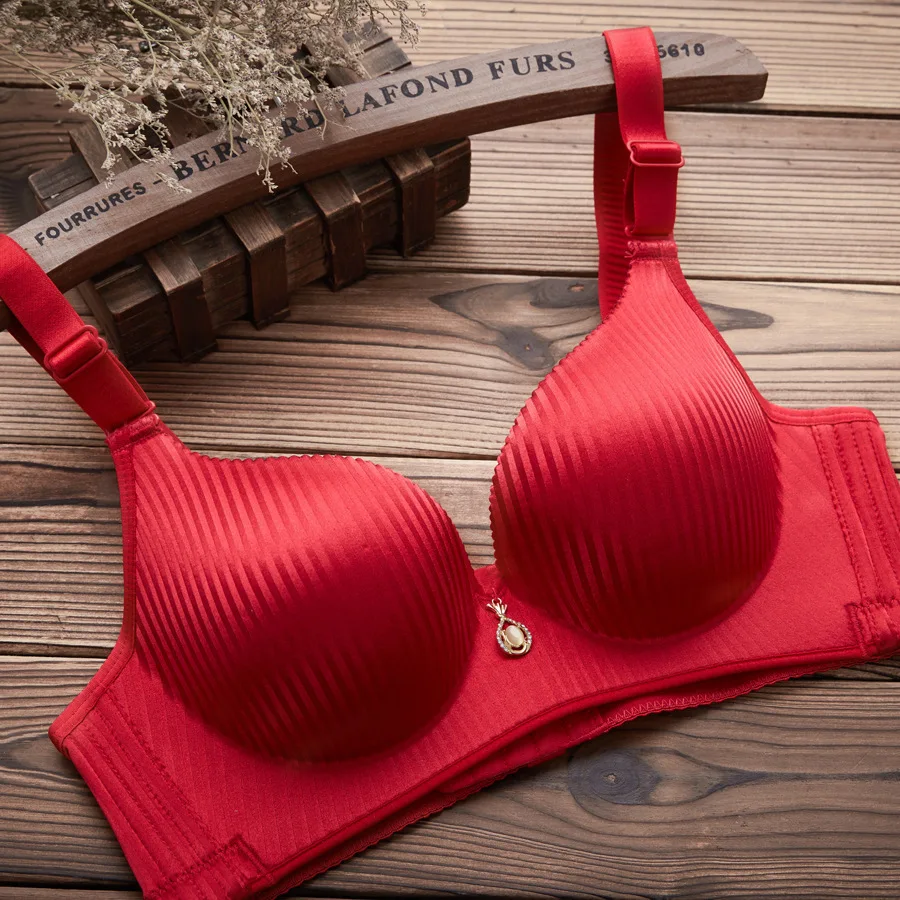 Super Push up Thickened 6cm Women Sexy Bra Small Chest Adjustable Bread Cup Bra Top Girl's Wireless Comfortable Underwear