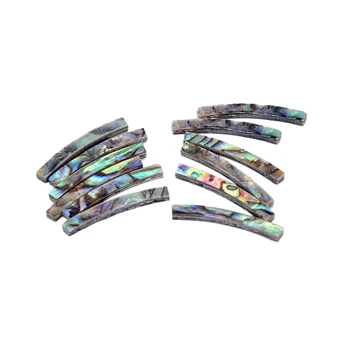 

12Pcs Guitar Soundhole Rosette Paua Abalone Shell Inlay White Pearl Curved Strips Guitar Sound Hole Inlay 3mm Width