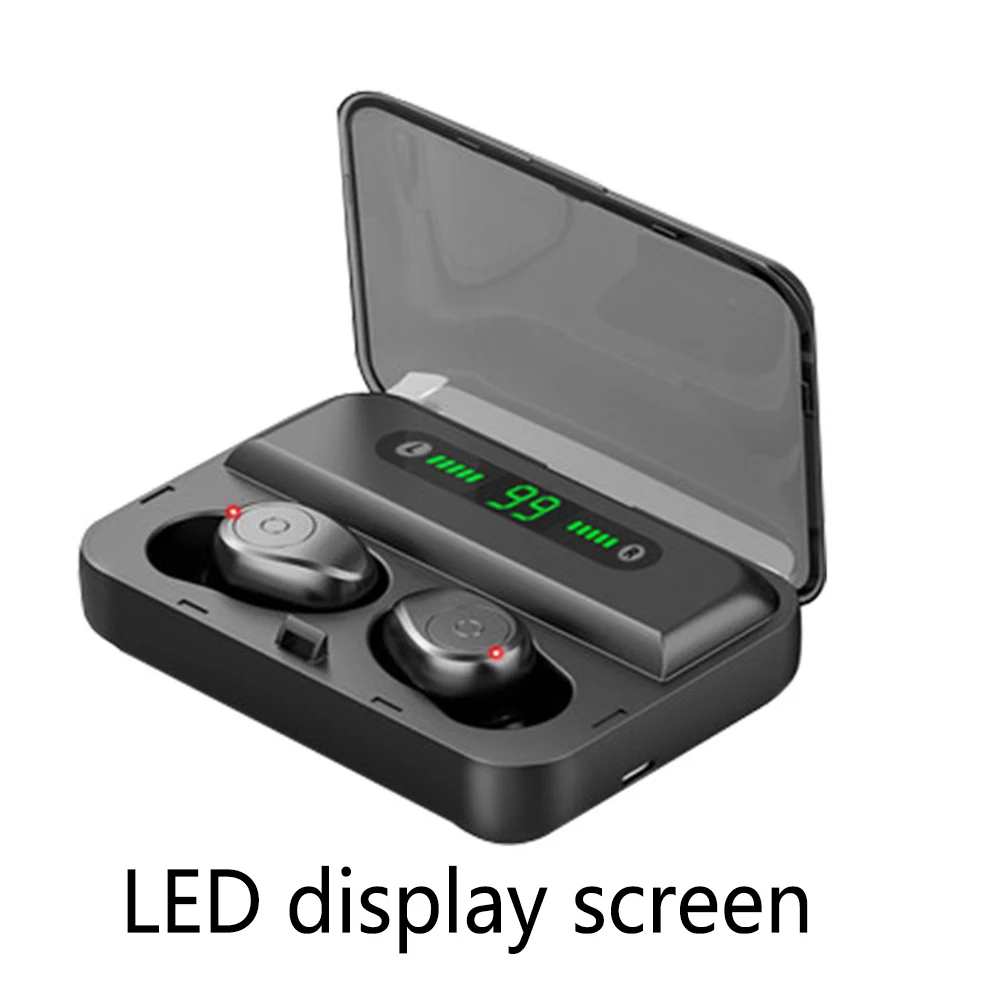 LED Display 1200mA Power Bank Wireless Bluetooth Earphone 5.0 Waterproof Earbuds 5D Stereo Bluetooth Earbuds for All Smart Phone LED Display 1200mA Power Bank Wireless Bluetooth Earphone 5.0 Waterproof Earbuds 5D Stereo Bluetooth Earbuds for All Smart Phone