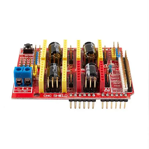 CNC V3 щит+ UNO R3 для Arduino совместимая плата+ 4x TI DRV8825 StepStick Шаговые драйверы красный+ фиолетовый