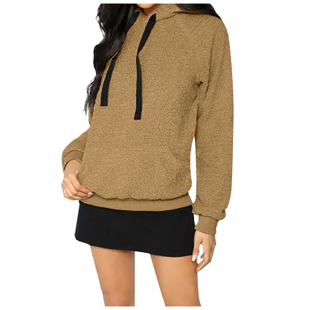 Hoodies Women Autumn 2019 Solid Long Sleeve Hooded Harajuku Streetwear Hoodie Hoodies And Sweatshirts Women Pullovers Clothes