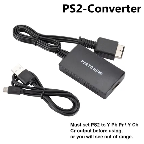 PS2 to HDMI-compatible Adapter Cable For PS2 to HDMI-compatible Converter, Works for PS2 High Defination Link Cable
