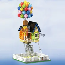 603PCS MOC 7025 Flying Balloon House Up Suspending DIY Tensegrity Bricks Building Blocks Compatible with Assembles Ornaments