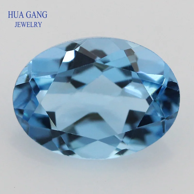 SwissBlue Blue Topaz Natural Loose Topaz Gemstone Oval Shape Facetted Cut Size 3x4~10x14mm For DIY Jewelry Free Shipping