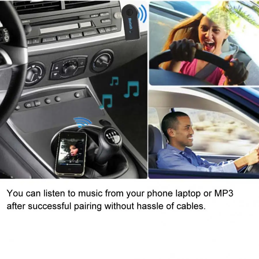 Автомобильный комплект громкой связи Bluetooth 3,0 3,5 мм беспроводной аудио музыкальный приемник адаптер автомобильный комплект Bluetooth автомобильные аксессуары