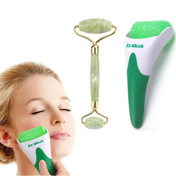 

Cool Ice Roller Facial Massager Face Lift Anti-wrinkles Acne Dark Circles Jade Roller Set Sun Repair Pain Relief Skin Care Tools