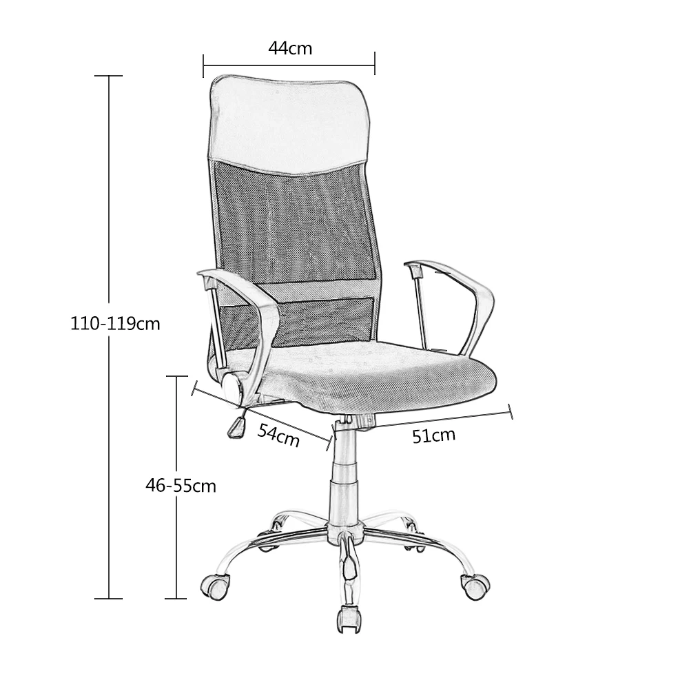 Amazing price Office Chair High Back Mesh Chair Height Adjustable Armchair With Swivel Lumbar Support Ergonomic Fast Delivery