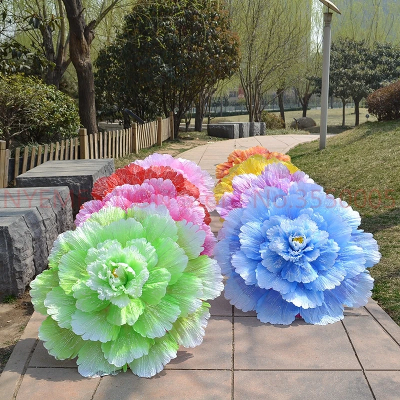 

203pcs 70 cm Dance performance flower umbrella chinese two layer cloth umbrellas O Un paraguas guarda-chuva parapluie paraply