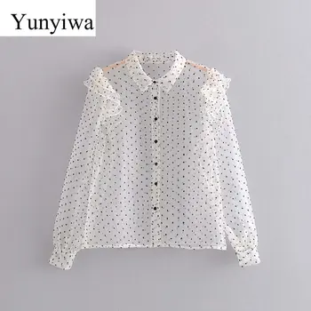 

2020 Women's Long Sleeves Laminated Transparent Hard Shirt Womens Blouse Tops Casual Clothes Blusas Camisas Mujer
