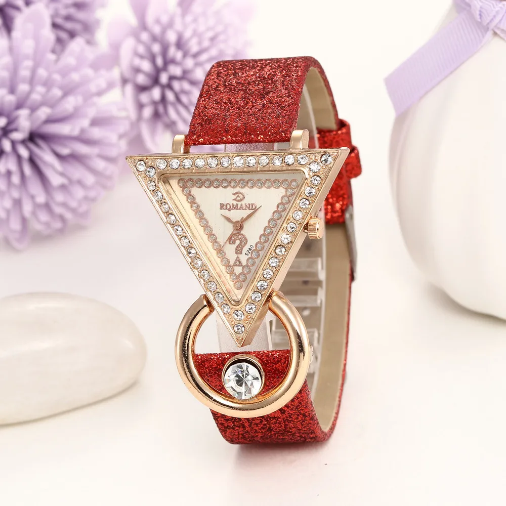 Women watch particular Triangular dial Watch Woman Small Exquisite classic Quartz watch Rhinestone diamond Bracelet watch YE1