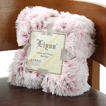

Soft Long Plush Fluffy Couch Bed Throw Blanket Home Decorative Bedding Cover Blanket Warm Travel Airplane Camping Warm Blanket