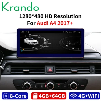 

Krando Android 8.1 10.25'' car radio player for Audi A4 A4L 2017+ gps navigation multimedia player with bluetooth