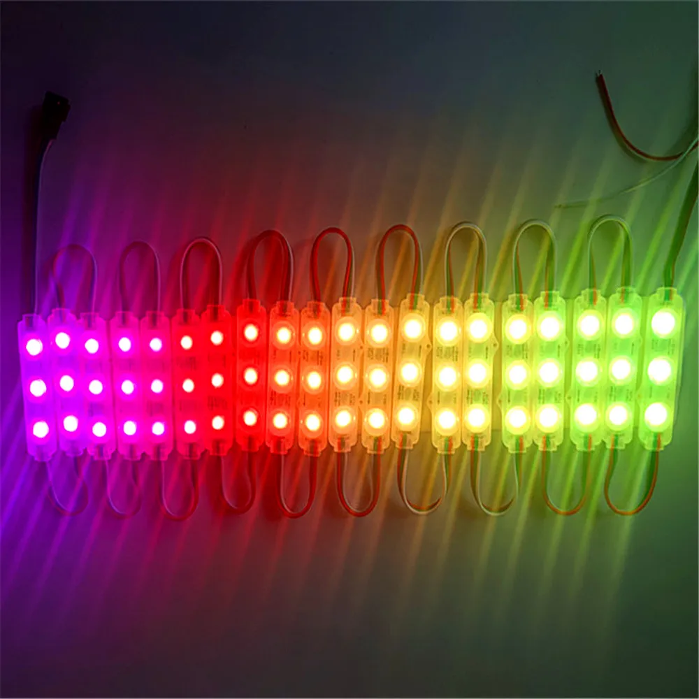 픽셀 LED 모듈 조명, 12V, WS2811, RGB, IC 칩 주입 렌즈, 스마트 매직 주소 지정 가능, 프로그래밍 가능, 풀 컬러 LED 모듈, 20 개
