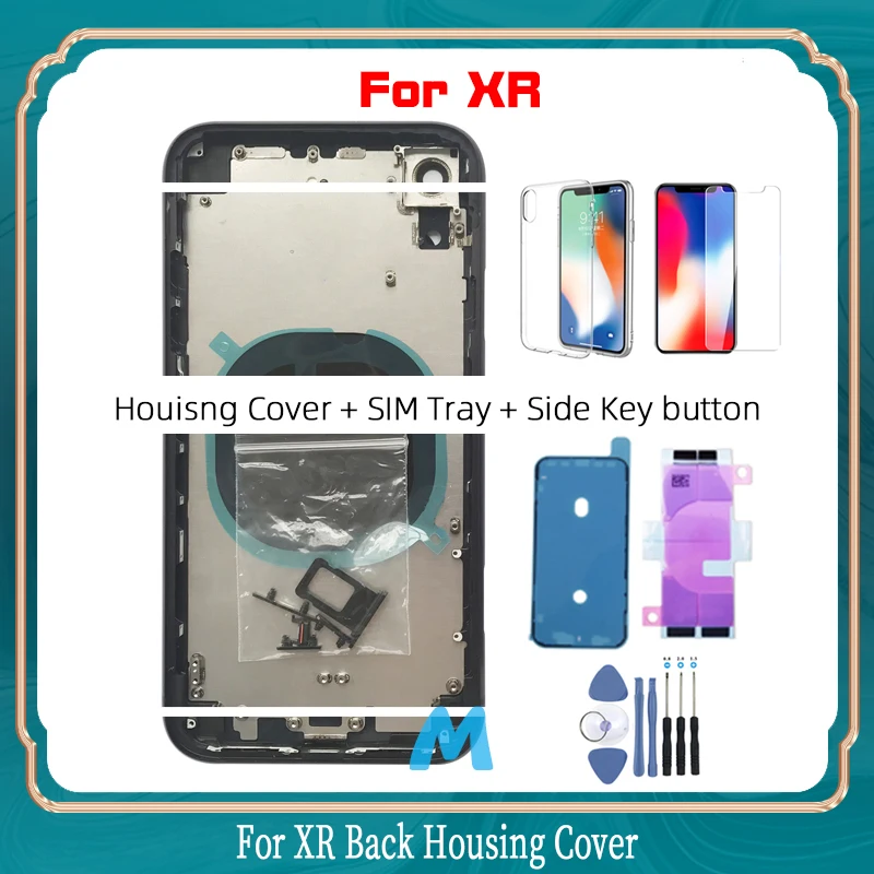 Корпусы AAA для iPhone XR X задняя крышка аккумулятора стекло + средняя рамка Шасси