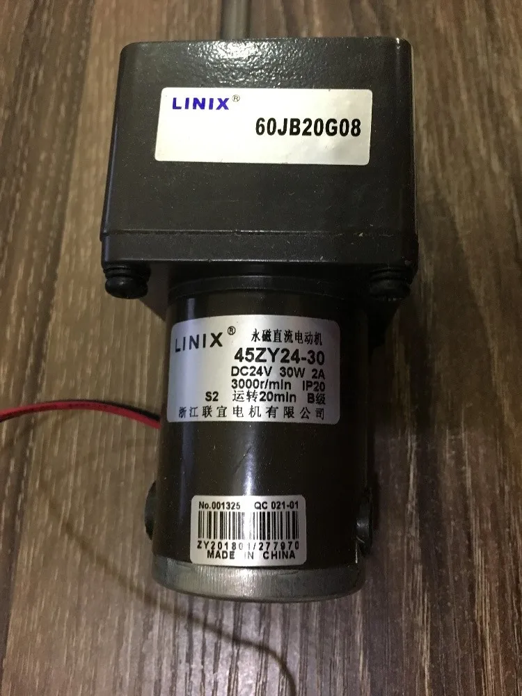 3000 RMP 24V двигатель замедления постоянного тока LINIX Motor to motor 45ZY24 30 / 60JB20G DC gearmotors|motor