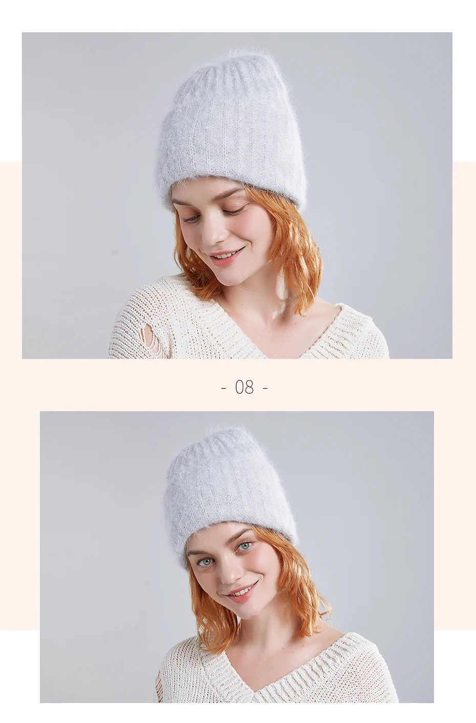 ENJOYFUR, зимние шапки из кроличьего меха для женщин, двойная подкладка, теплые женские шапочки, модные Молодежные женские шапки с широкими манжетами, шикарный стиль